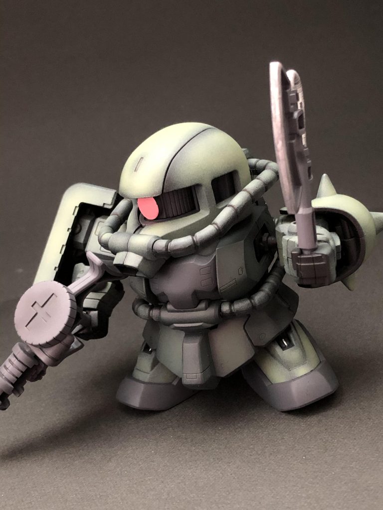 BB戦士 ザクIIF型。カワイイ。SDCS系のカッコ良さとは違った魅力があります。