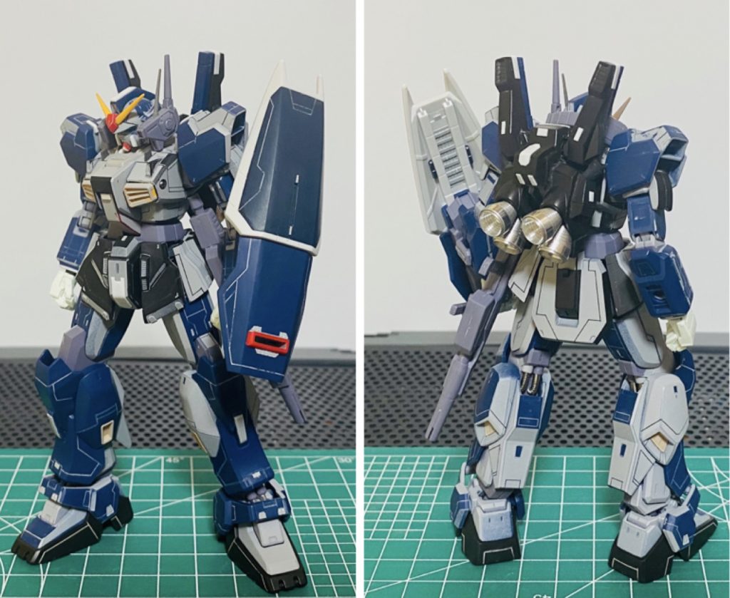 色々と手を加えましたが、HGのシンプルさを残しつつディテールアップなどを施したことによって誇張しすぎない適度なプロポーションになりました。