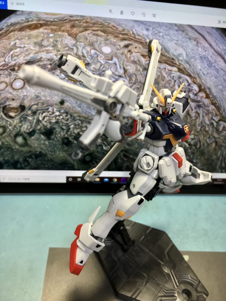 ザンバスターで決めポーズ