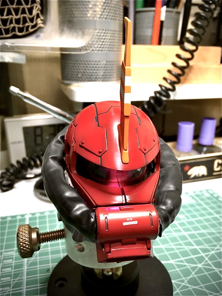 動力パイプは配線熱収縮チューブを使用し、ヤスリ掛けして質感を出しました。