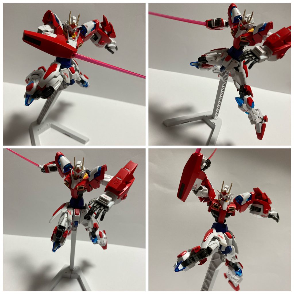 ビームサーベルで!!一応ビームサーベルを装備しています!投げたりすれば唯一の射撃武装かも?(笑)