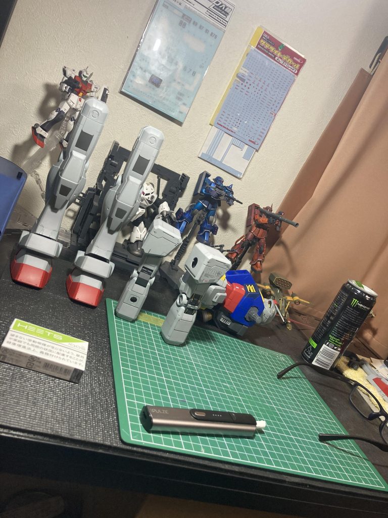 後ろのHGと比べると大きさの違いかわかります。