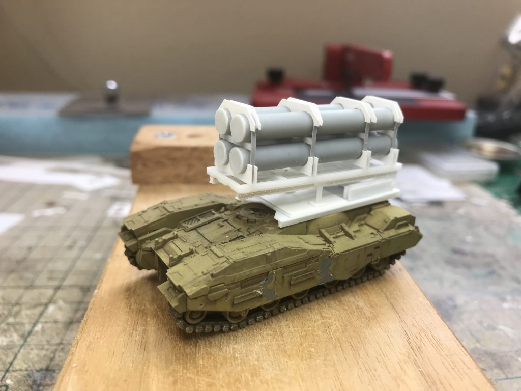 61式戦車の砲塔を自作のミサイルに換装