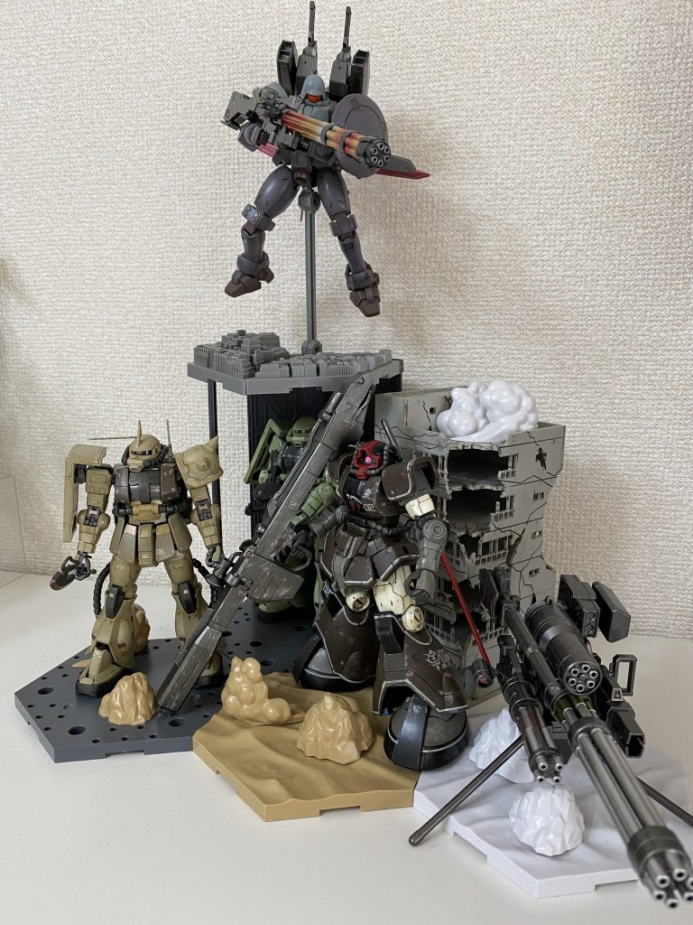 過去作ともにやられ役たちを並べてみました。やっぱり複数機体あるといいですよね～～この雑魚たちの魅力は数の原理だとやっぱ思いました。