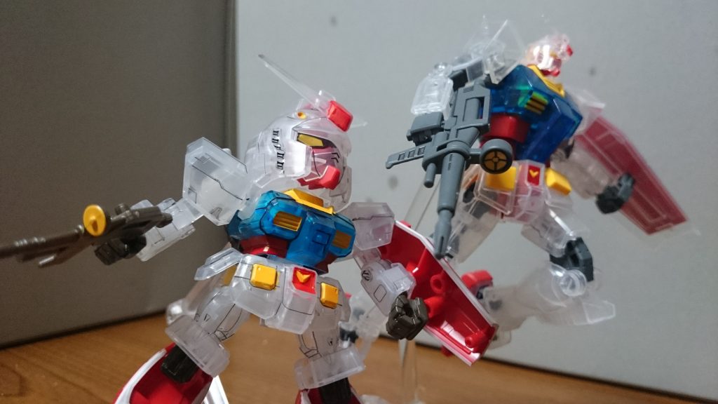 最後はEGと通常カラーそのままをクリアキットにしたEGとは違って、SDEXはブルーの箇所が若干アニメカラー味があるっスね