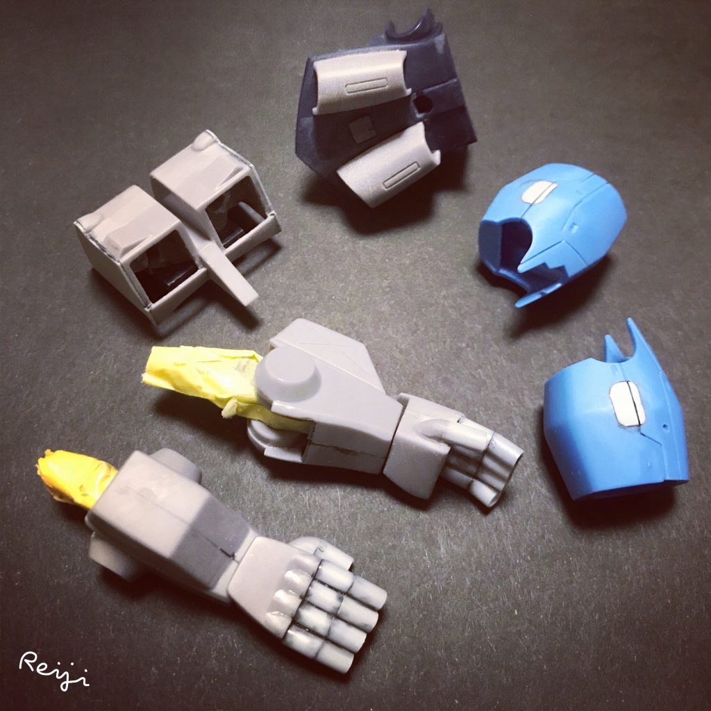 フィンガーバルカンの指部はプラパイプから自作。