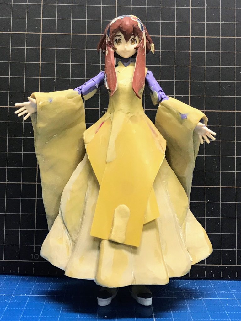 前髪の修正とボディのパーツ構成の変更