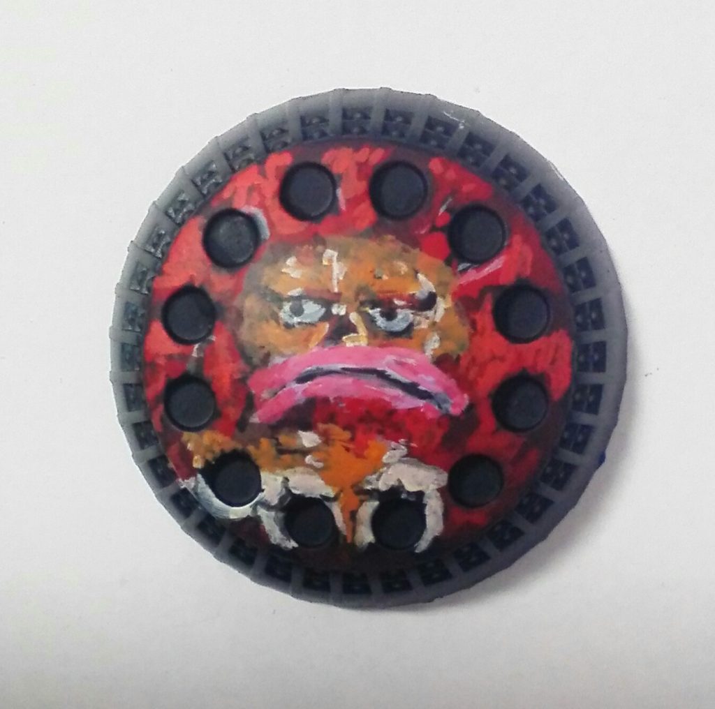 成田亨先生の画集の表紙を凝視しながら塗りました、