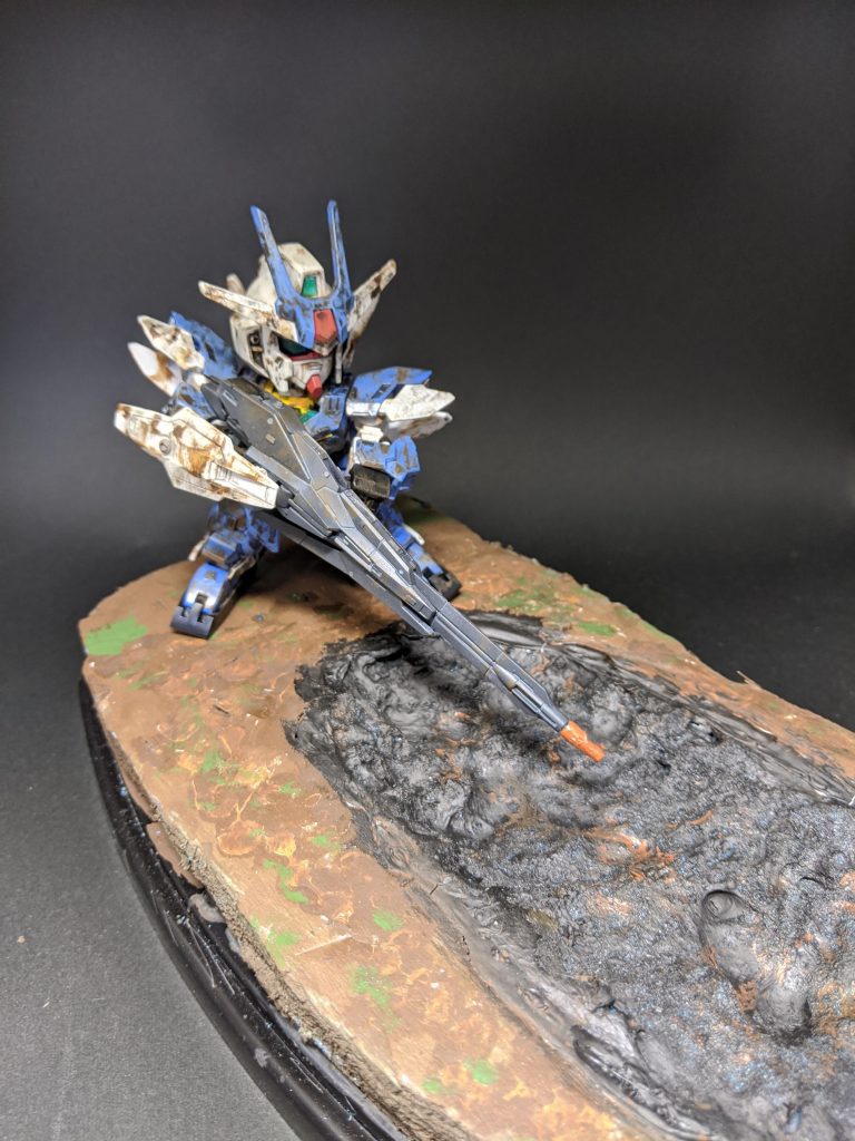 ウェザリングとジオラマは20話のリクを打てなかったシーンの再現です。