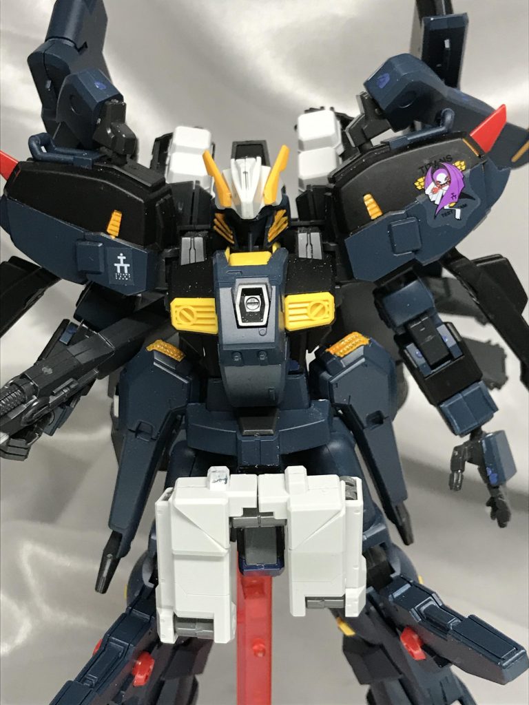 胸部アップ。デカールをどうするか最後まで悩みましたが、Aozのシールにしました。