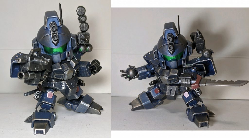 武装の変更もして無いためコマンドガンダムの物をそのまま使用可能、このままでも十分にカッコいいのですが…