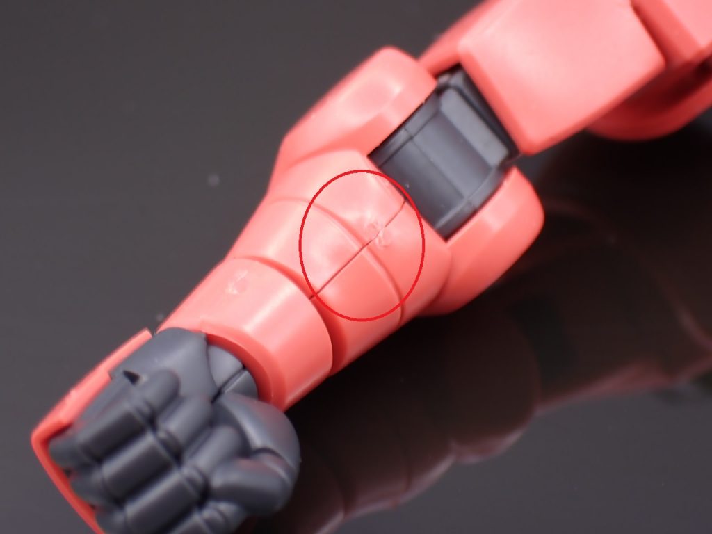 赤丸のところは段落ち処理しました