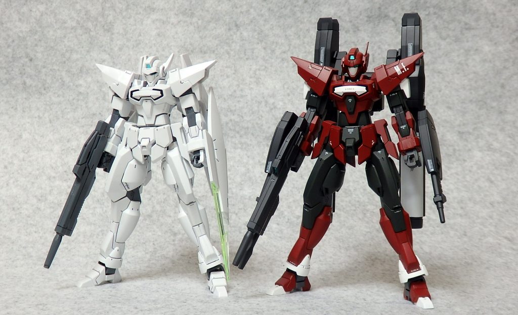 パチ組み(マーカーによるスミ入れ、部分塗装)との比較画像です。