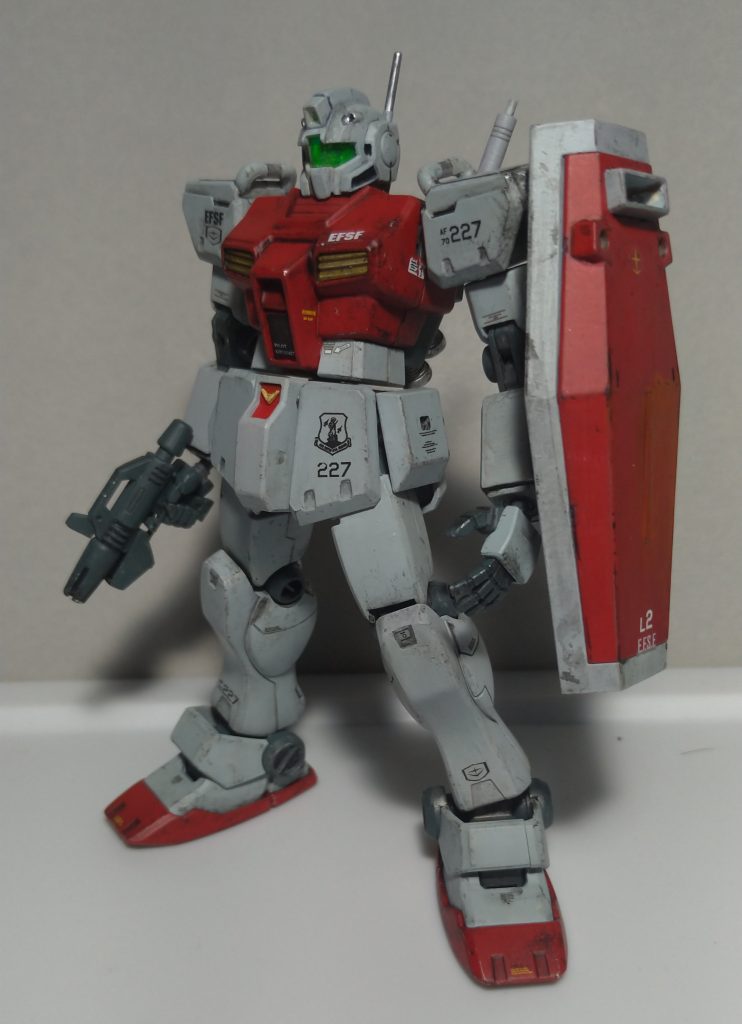 一年戦争後に編成された地球連邦軍パトロール艦隊所属機。塗装はEFSF標準カラーの通称「レッドベスト」(っつ―設定)。おおよそ戦後(0080)～0083年のデラーズ戦役より前くらいのイメージです。