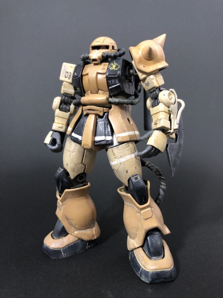 機体番号：YMS-06-2対MS戦闘を視野に入れたジオン公国上層部は、地球方面軍設立と同時に、「地上戦術評価試験部隊（通称：Y-06小隊）」を設立。地球の厳しい環境に適応するために、現地での試験は必須であるとし、第一次降下作戦でオデッサへと降り立った。