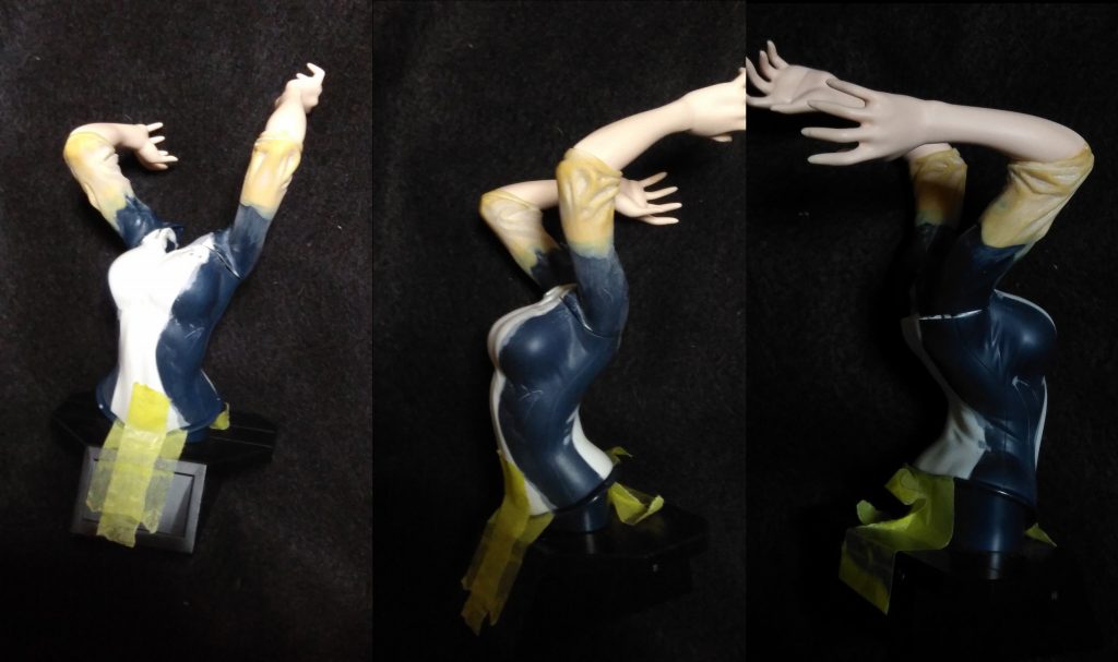 袖をエポパテで追加。