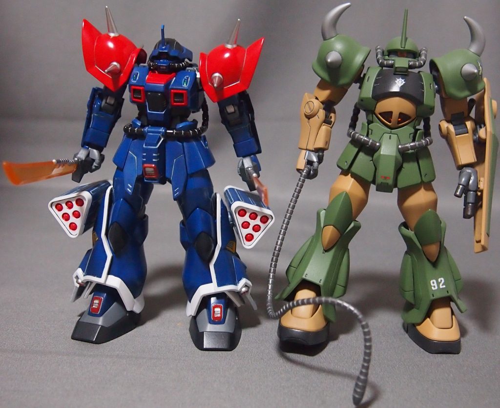 グフの日なので、前回取り挙げたグフと一緒に。グフとイフリートは型式番号が近いし、同じ白兵戦用MSですね。