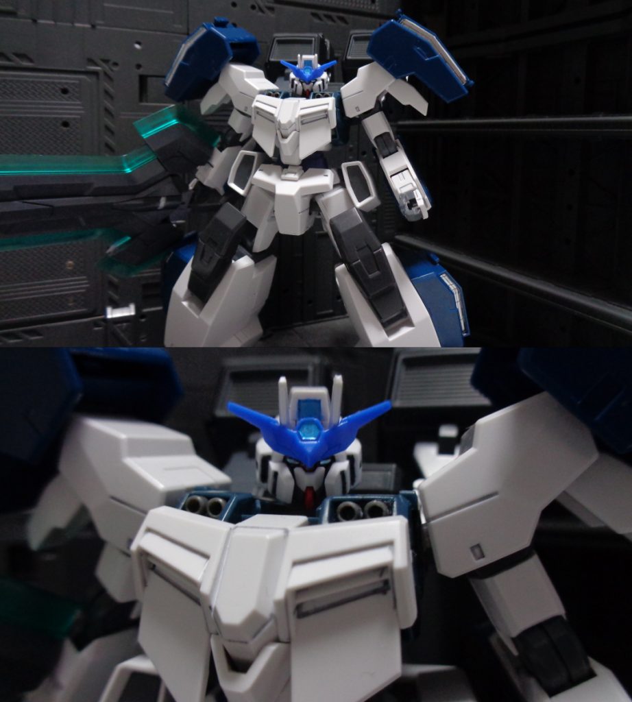 武装①広域GNフィールド　両肩部、両脚部、バックパックのGNコンデンサー内蔵GNフィールド発生装置を開放、最大半径3kmに及ぶ広域のGNフィールドを展開する。GNフィールドは3重に展開され、GNソードに対してもある程度の防御性能を発揮する。②マシンキャノン　胴体上部に4門配置された実弾兵装。弾丸にGN粒子を定着させており、至近距離であればGNフィールドを貫通する威力を有する。