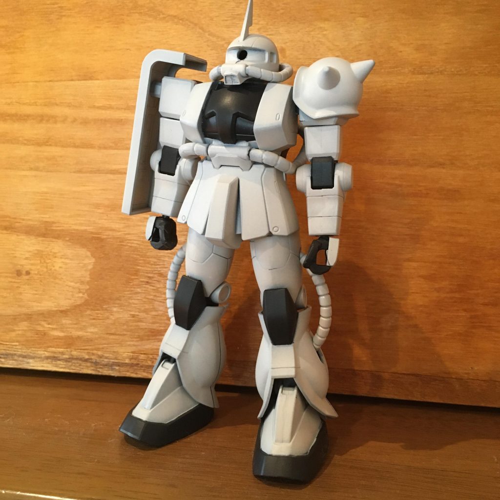 塗装完了本体はキャラクターフレッシュを薄めに。胸・膝等はシルバー→ジャーマングレー。後でシルバーがいい仕事してくれます。