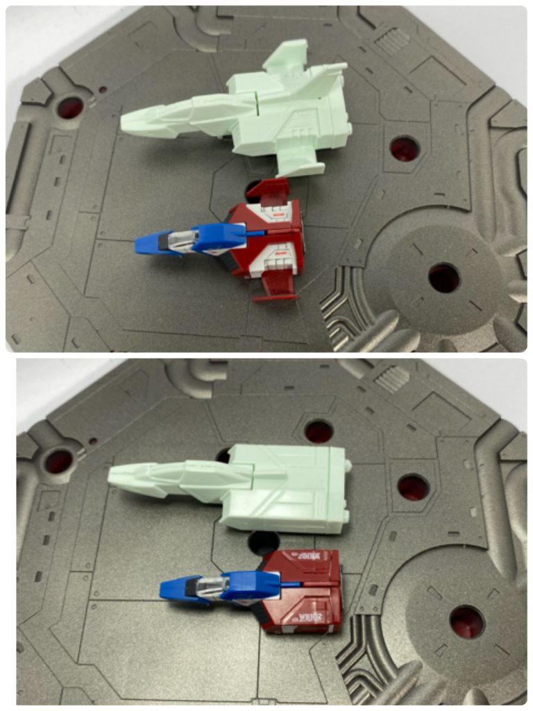 同じ1/144なのにこの違い上　コアブースター付属のコアファイター下　RGガンダムのコアファイター