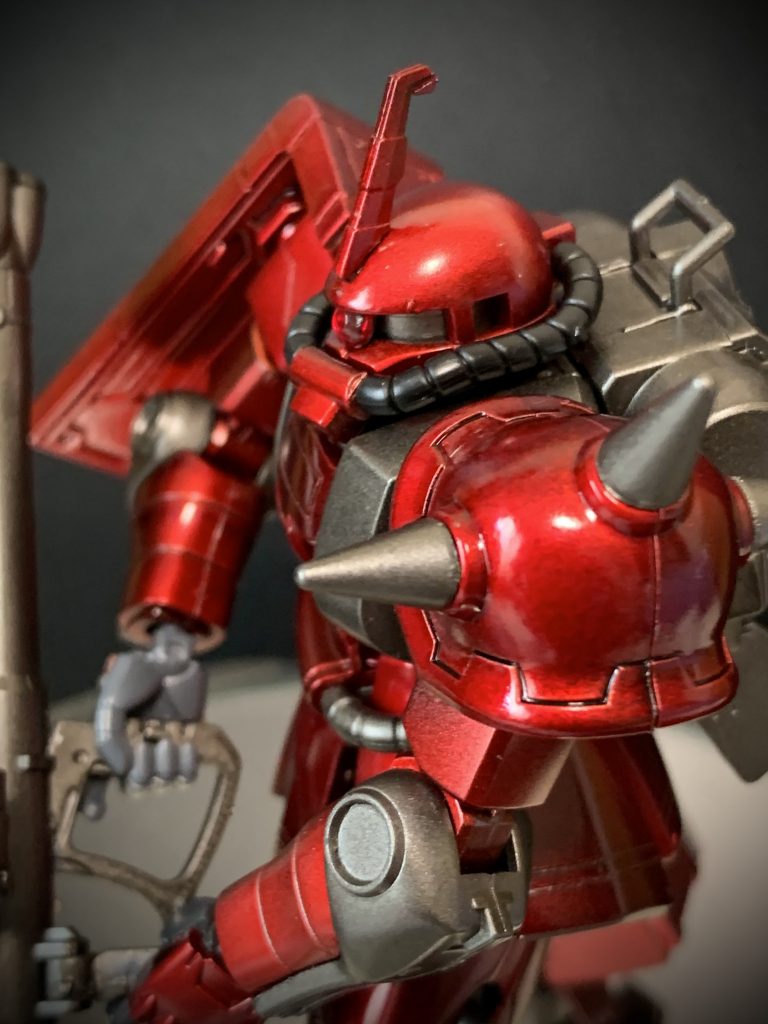 モノアイは憂いの瞳を再現(？)きっと皆様に怒られるかもしれないですがピンクはいまいち好きになれないんですよ。