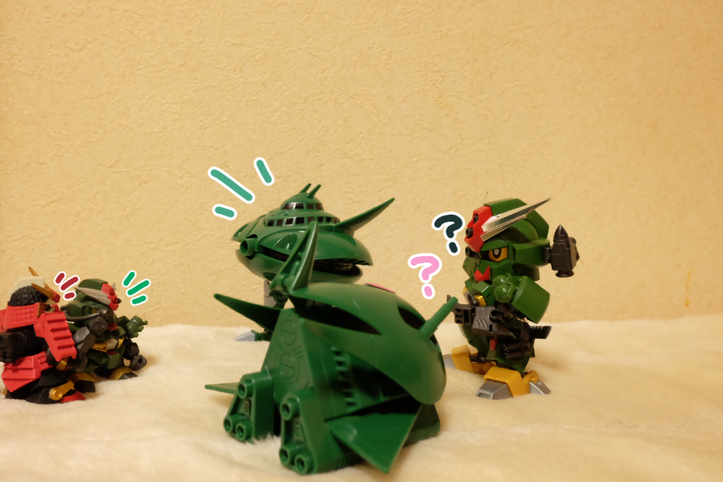 あの子:あら、忘れたの? ビグ・ザムさんよ。あなたがいつまで経っても子供を迎えに来ないから心配してたのコマンド:え、子供…?ザム:ほら、あそこにいるだろう