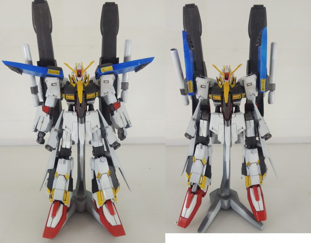 変形用の差し替えは左→右です。Z系を思わせる股関節の変形です 