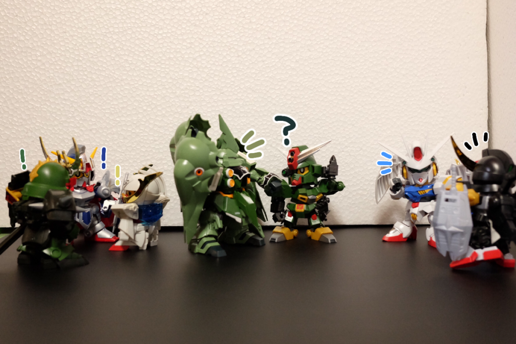 レギ:今回、独自に調査しましたところ、緑色のモビルアーマーに何者かが憑依されていたようでしたので、こちらで対応させていただきました。真悪参:へーすごいね、分かるものなの?レギ:仕事ですからね。クシャ:なあ、コマンドコマンド:なんだ?