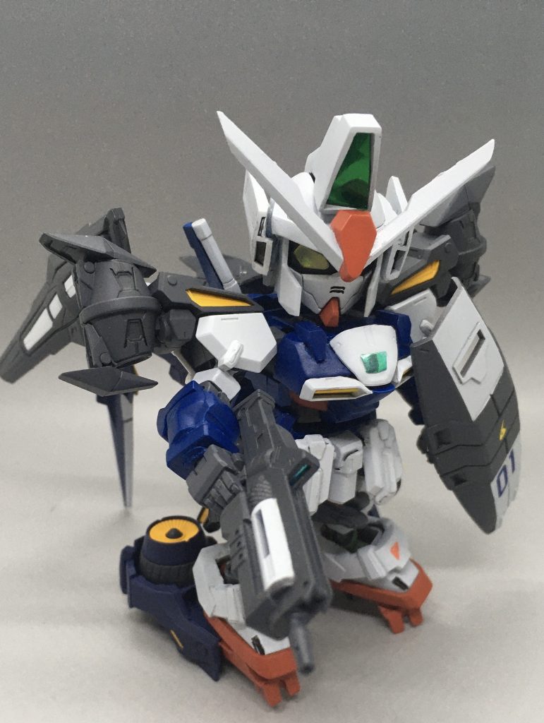 オマケの合体モード。差し替えパーツ無くしそうなのでマグネット接続にしました。