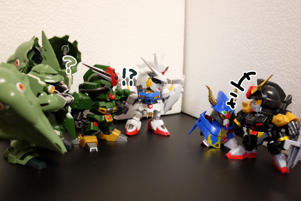 クシャ:ところで、あの緑色のモビルアーマーはどうなった…?真悪参:ああ、あの子なら司馬懿くんが看てくれてるよコマンド:大丈夫なのか!?真悪参:うん、あの子はもう足洗ってるし