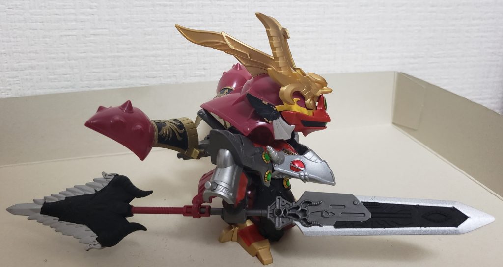 黒金の牙翼武器は合体します。カラーレシピ赤 シャインレッド金 レッドゴールド銀 シルバー黒 フラットブラック