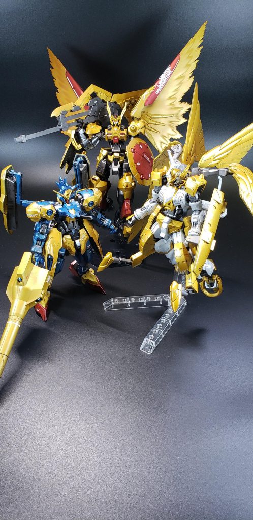 神降臨シリーズのキマリス・トルーパーエンジェルとキマリス・アシュラとのスリーショット🎵(=^^=) 