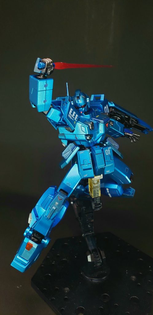 また、「モルモット隊」との交戦時には、EXAMの量産試作型システム「オルタ」が搭載されていて、テストパイロットの女性、クレア・キルマーが搭乗していて、後に「オルタ」はオーガスタで「HADES」開発の基となり、RX-80PRペイルライダーに搭載された事になっている。