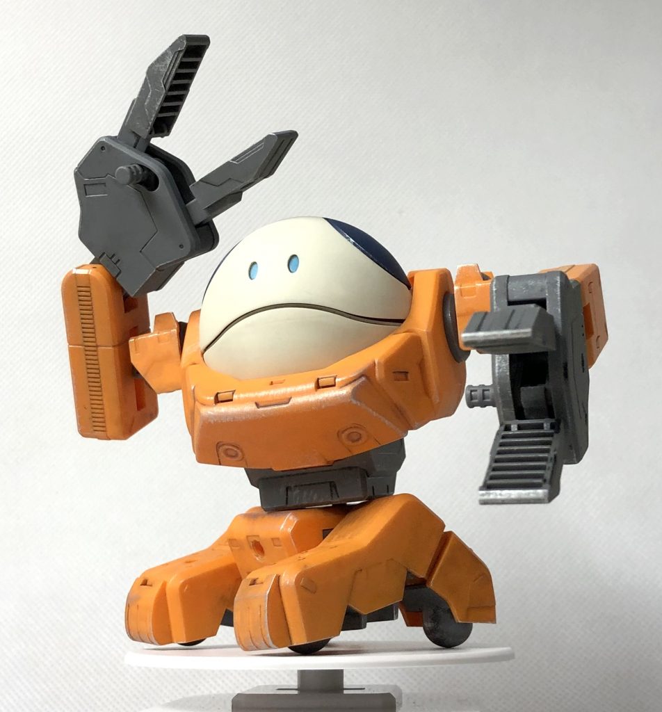 プラモデル自体が簡単なことも手伝い、非常に短期間で仕上がりとなったハロローダー。組み立ては簡単でありつつもディティールはしっかり入っているので、スミ入れを行うと化けます。
