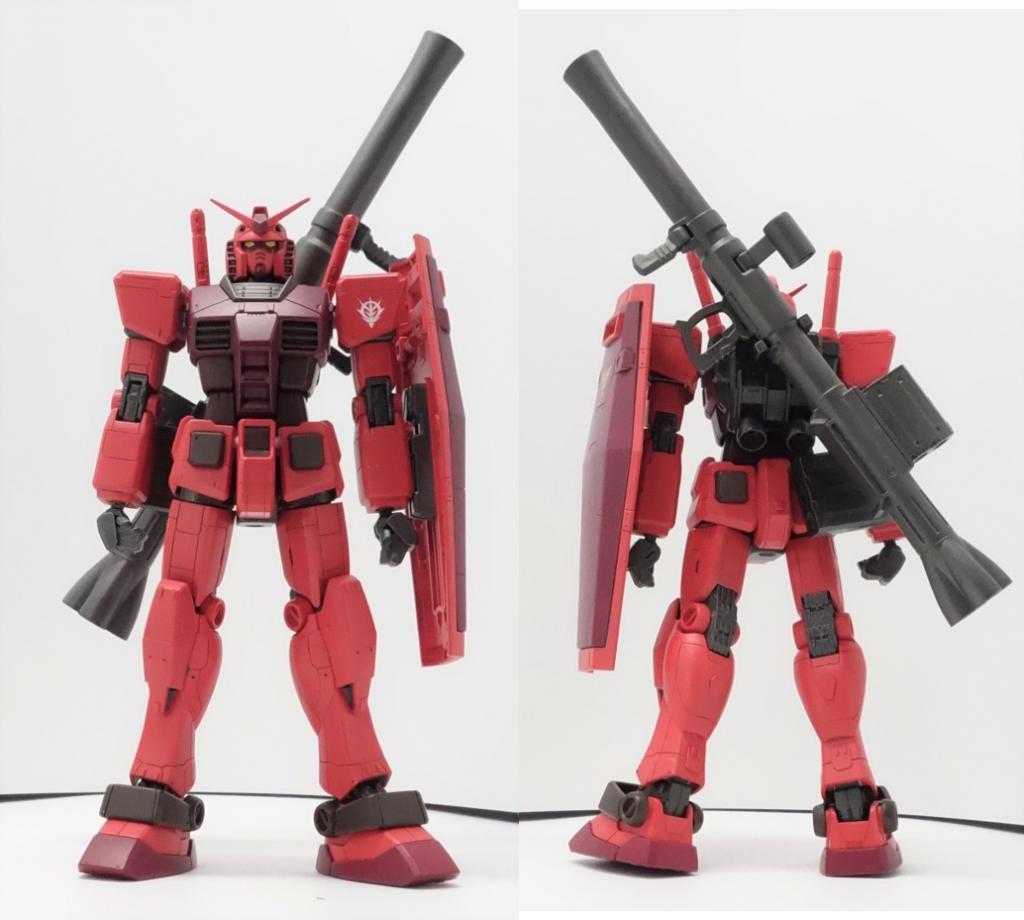 バズーカは背中に背負わせることもできます。さらに、磁石を仕込むことによってリアアーマーに予備弾倉を張り付けることが出来ます。