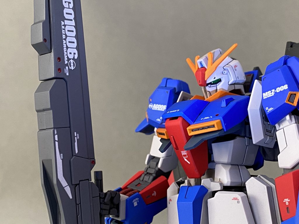 肩のダクト部分はマスキングを使ってエアブラシのみで塗り分けました:((; ‘ᾥ’ ;)):