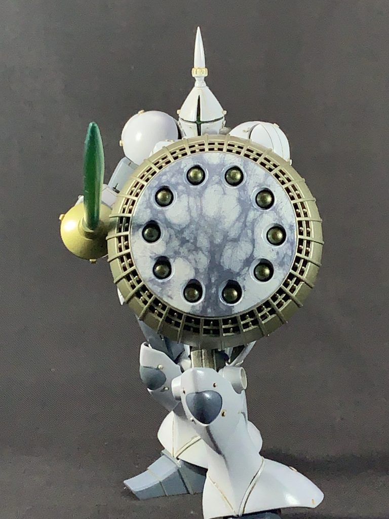 頑張ったポイント④全体的にインパクトが弱いので、シールドはマーブル塗装