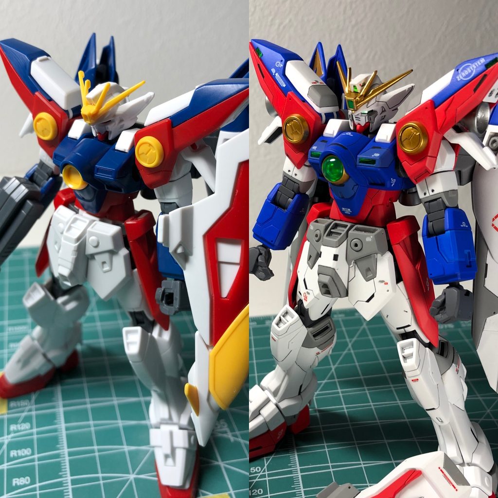 ビフォーアフター。元からプロポーションは良好なキットでしたので、ちょっとした改修で済みますし、私のようにまだ歴の浅い人間にも優しいキットなのではと感じました。