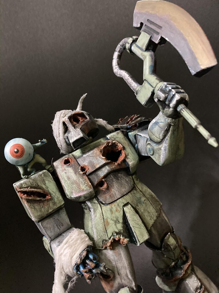 当初ハロウィンの死神風の製作でしたが何故か方向性がズレて、最終的に水木先生タッチに寄せてしまいました・・