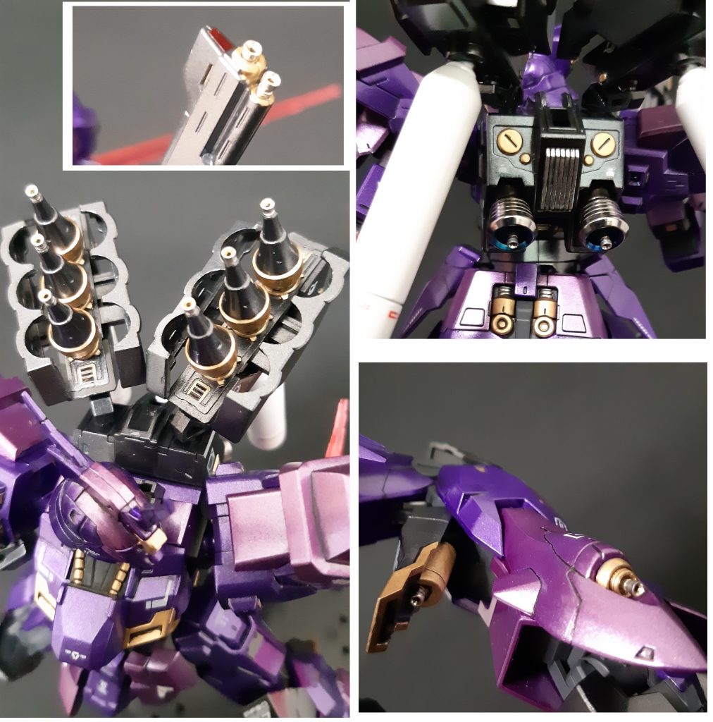 バーニア＆銃口＆ファンネルで合計14カ所メタルパーツ化 