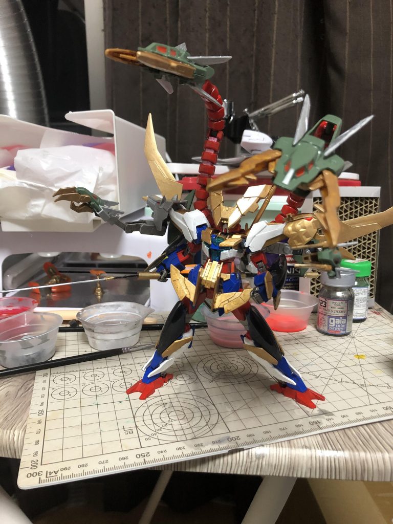 塗装から乾燥を終えて組み立てた習慣