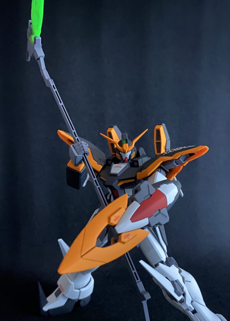 ビームサイズ両手持ち！ポージングが難しい…。