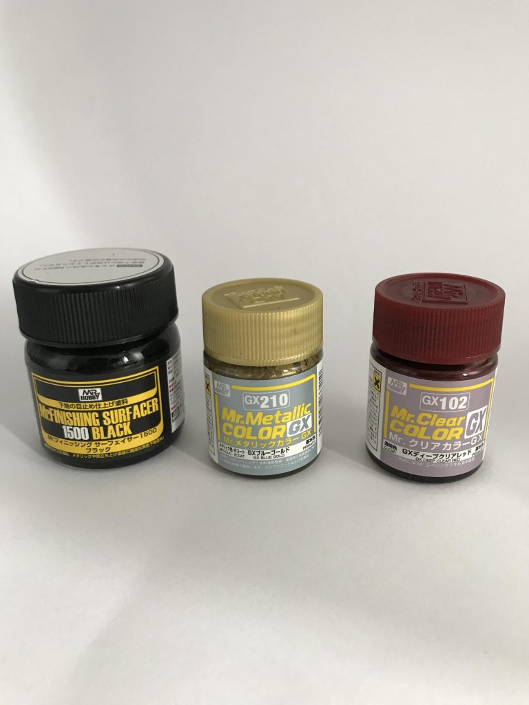 装甲パーツの使用塗料です