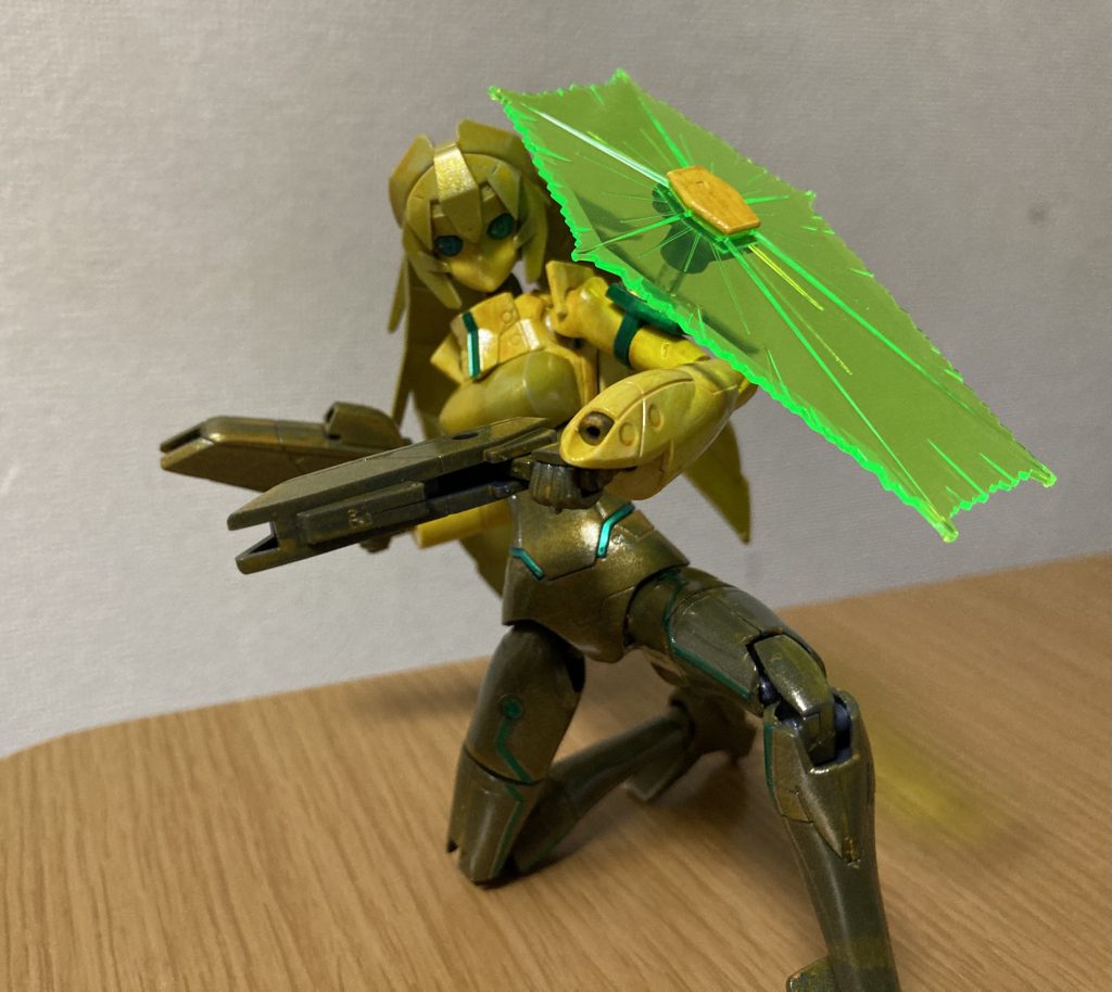 銃撃戦をイメージしてビームシールドを展開!