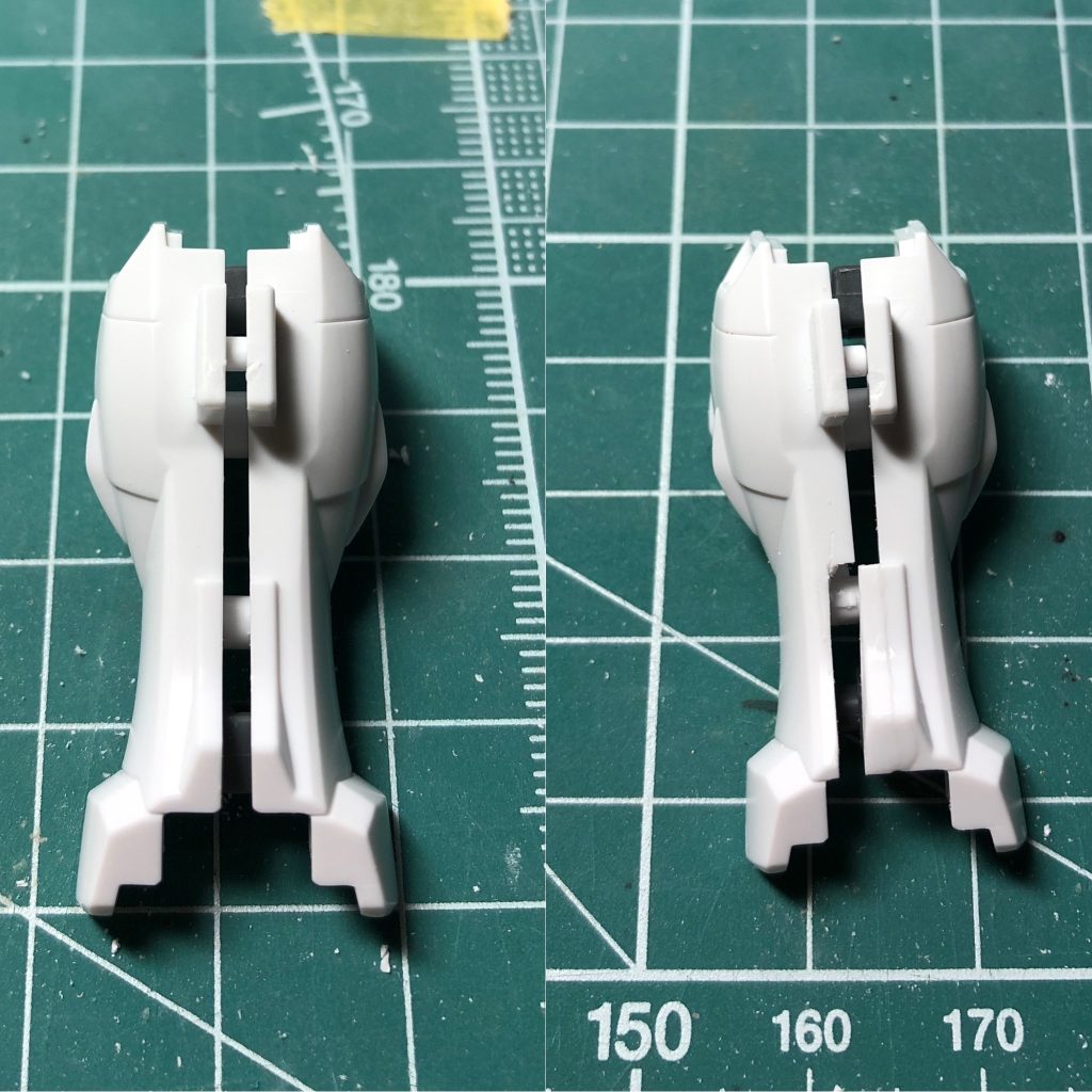 脚はパーツ分割を変更し、合わせ目がでないようにしてみました。