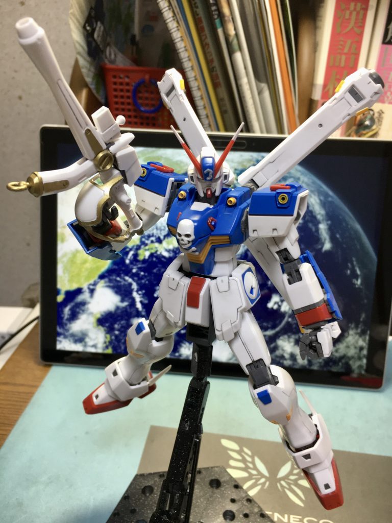 ザンバスター構えザンバスターは原作カラーのゴールドで塗りました。