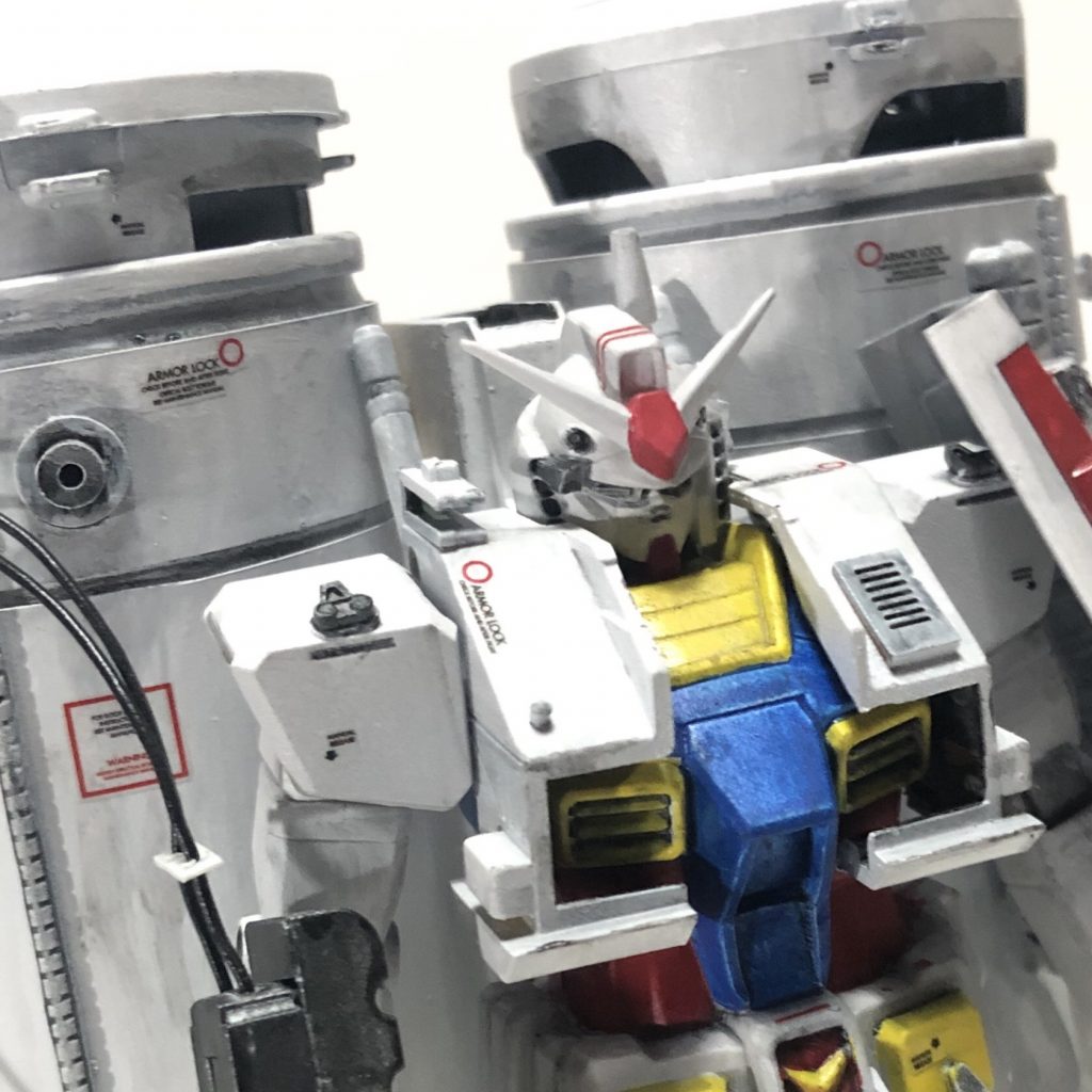 up狙撃用アイパッチ装備。ちなみにデカールは電撃ホビー付録の「PGガンダム用デカール」利用しました☆