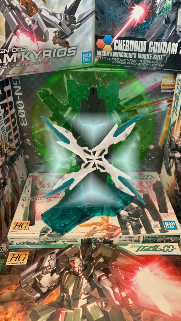 最大防御体制!GNフルシールド、GNフィールド、GNシールドビット、GNホルスタービット、更にファンネル!(AGEⅡマグナムの戦闘シーンを参考にしました)