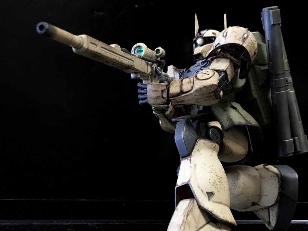 完成してさっそく狙撃ポーズを。このポージングのためにあるキットですものね(^^)