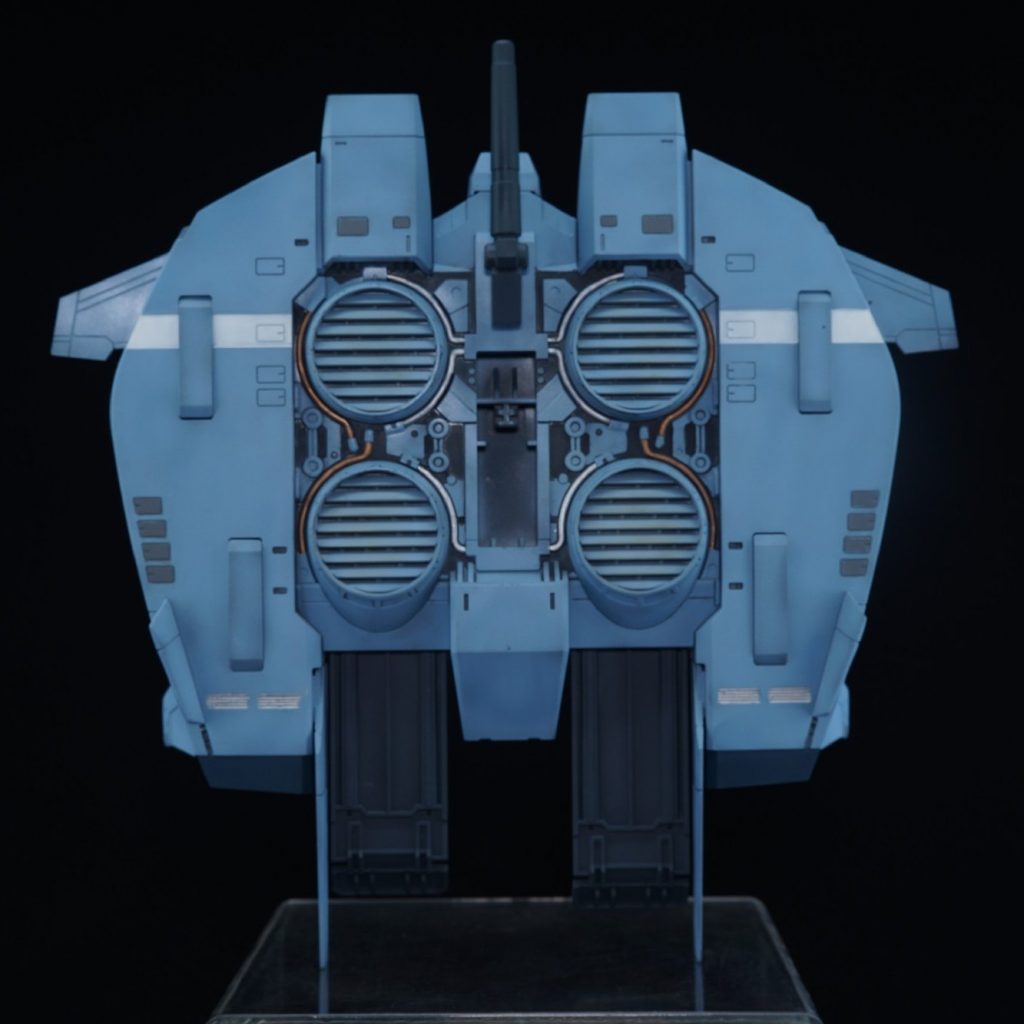 ・裏面広範囲にわたるマスキングも紙を使う事でサクッと終了♪流石に一色では寂しかったのでちょこちょこエナメルを吹き付けてアクセントとしました。配管の色も